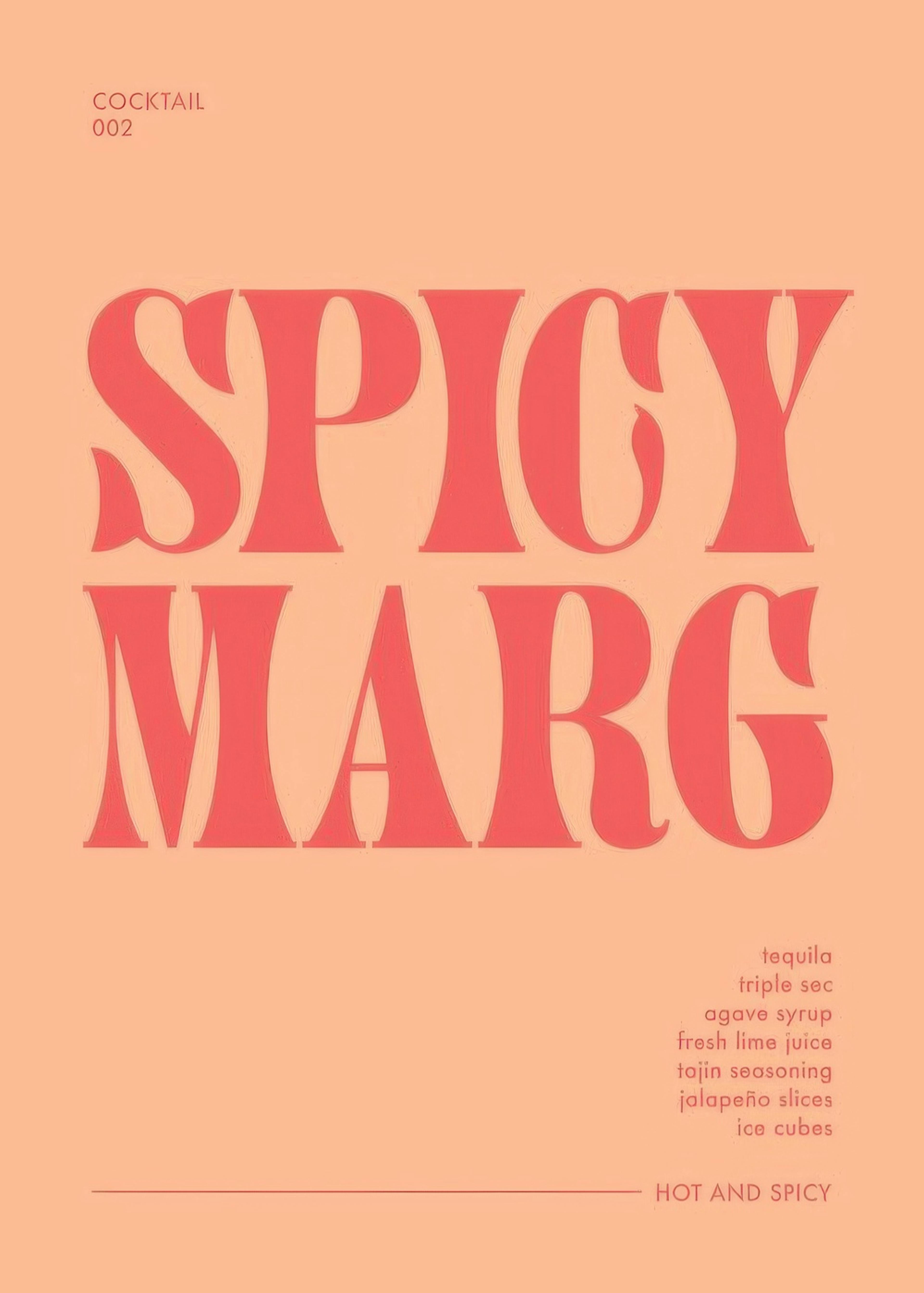 Spicy Margarita Cocktail Poster 0