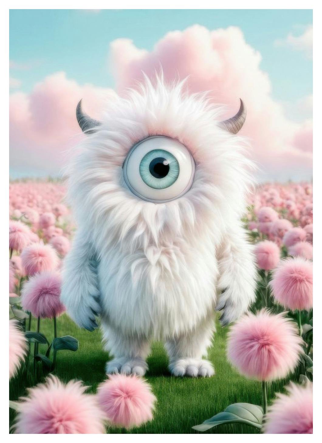 Prints - Fluffy Creature No1 Print (21x30 cm) - Kids wall art
