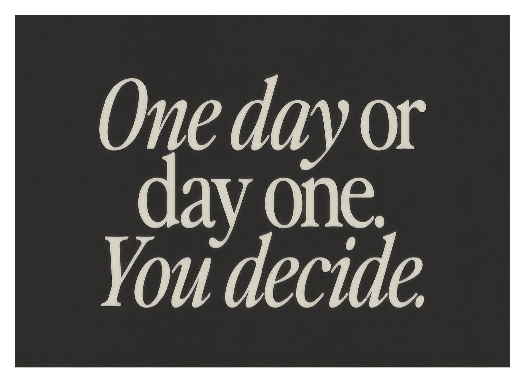 Prints - One Day or Day One Print (13x18 cm) - Motivational posters