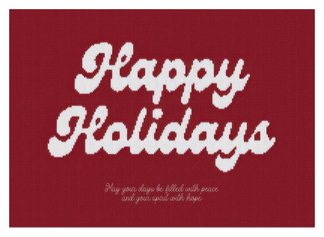Prints - Happy Holidays Knitted Print (30x40 cm) - Holiday Prints