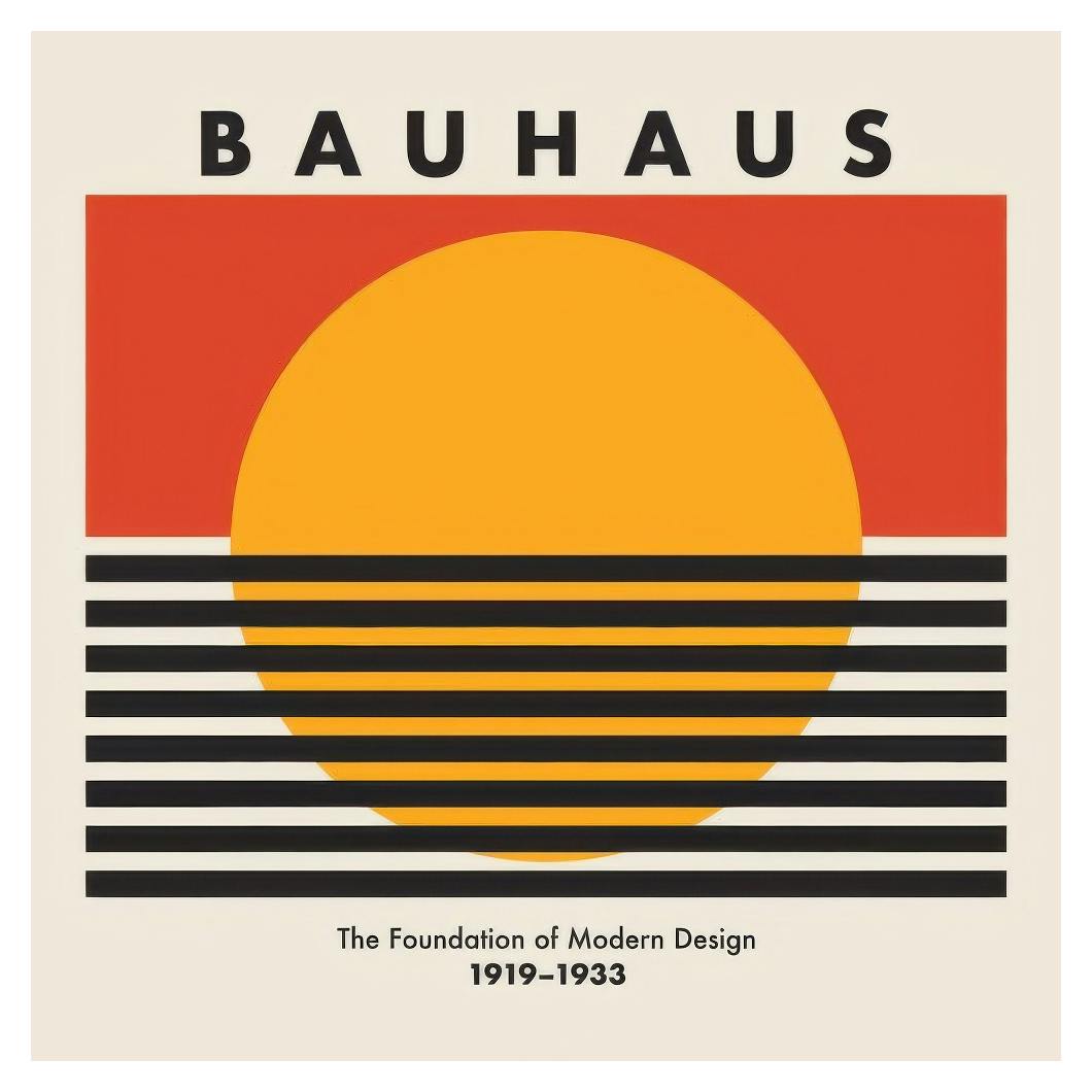 Bauhaus Sunset Poster (50x50 cm)