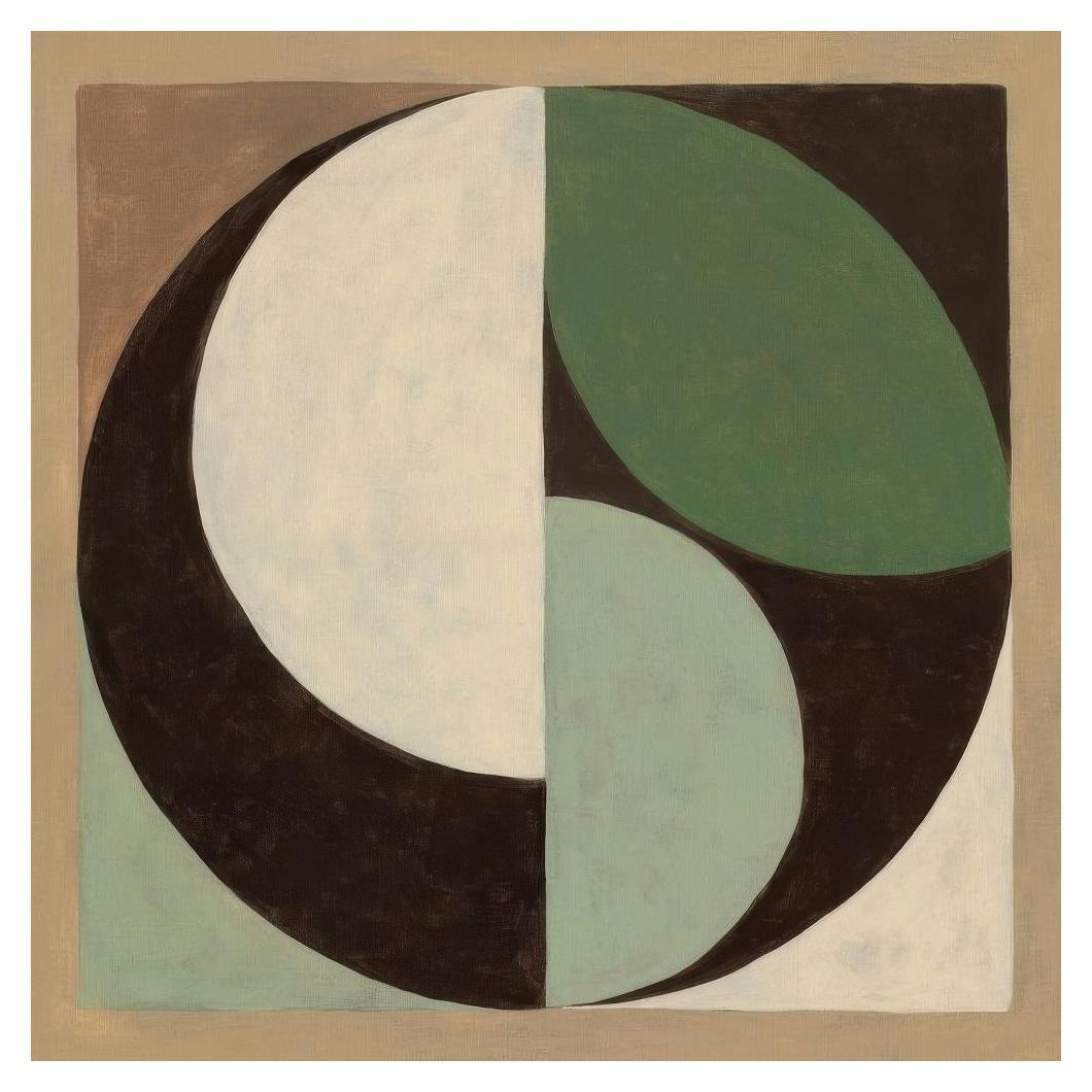 Green Circle Affiche (50x50 cm) - Affiches de peintures