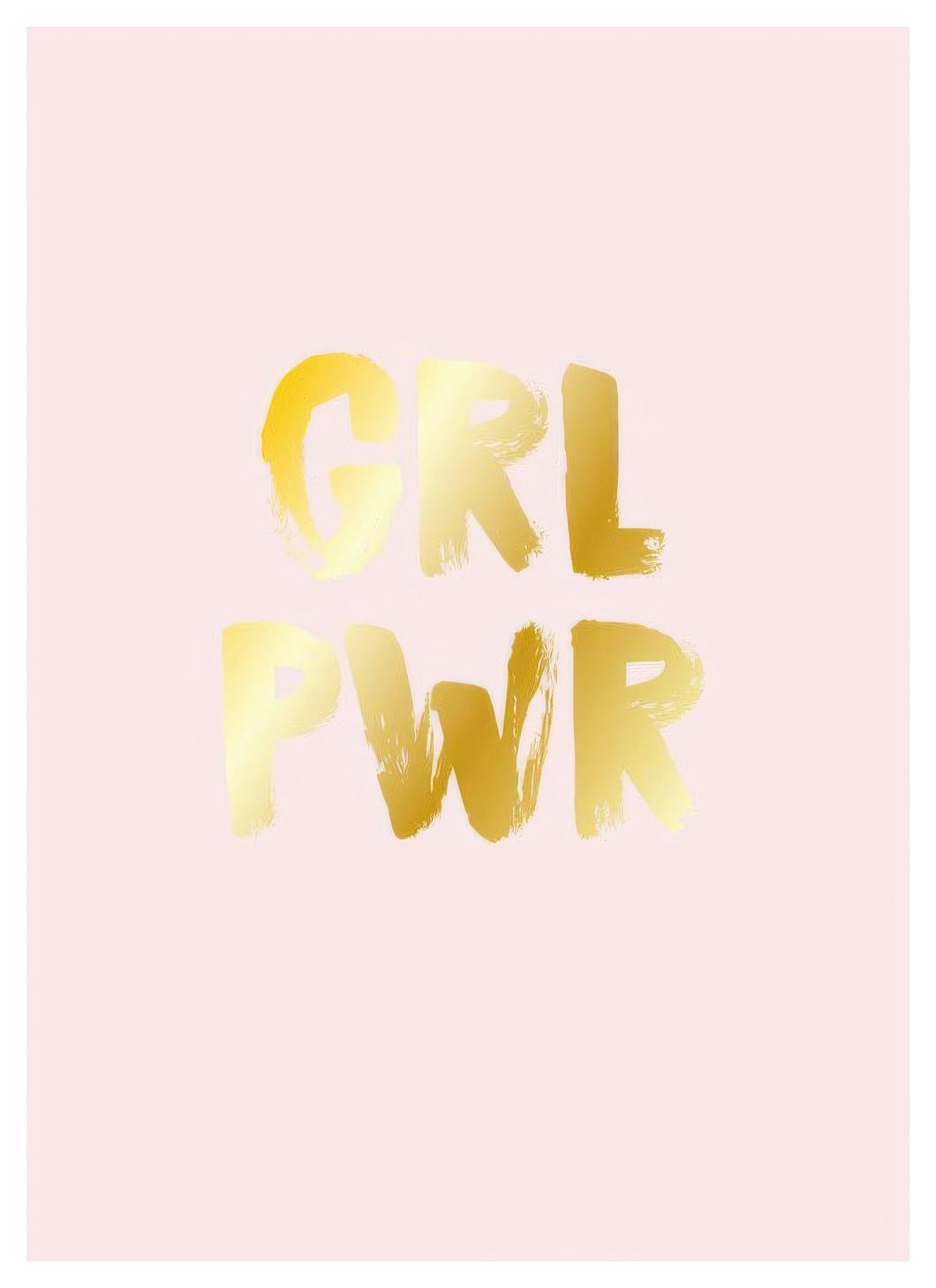 Girl Power Gold Poster (30x40 cm) - Posters met tekst