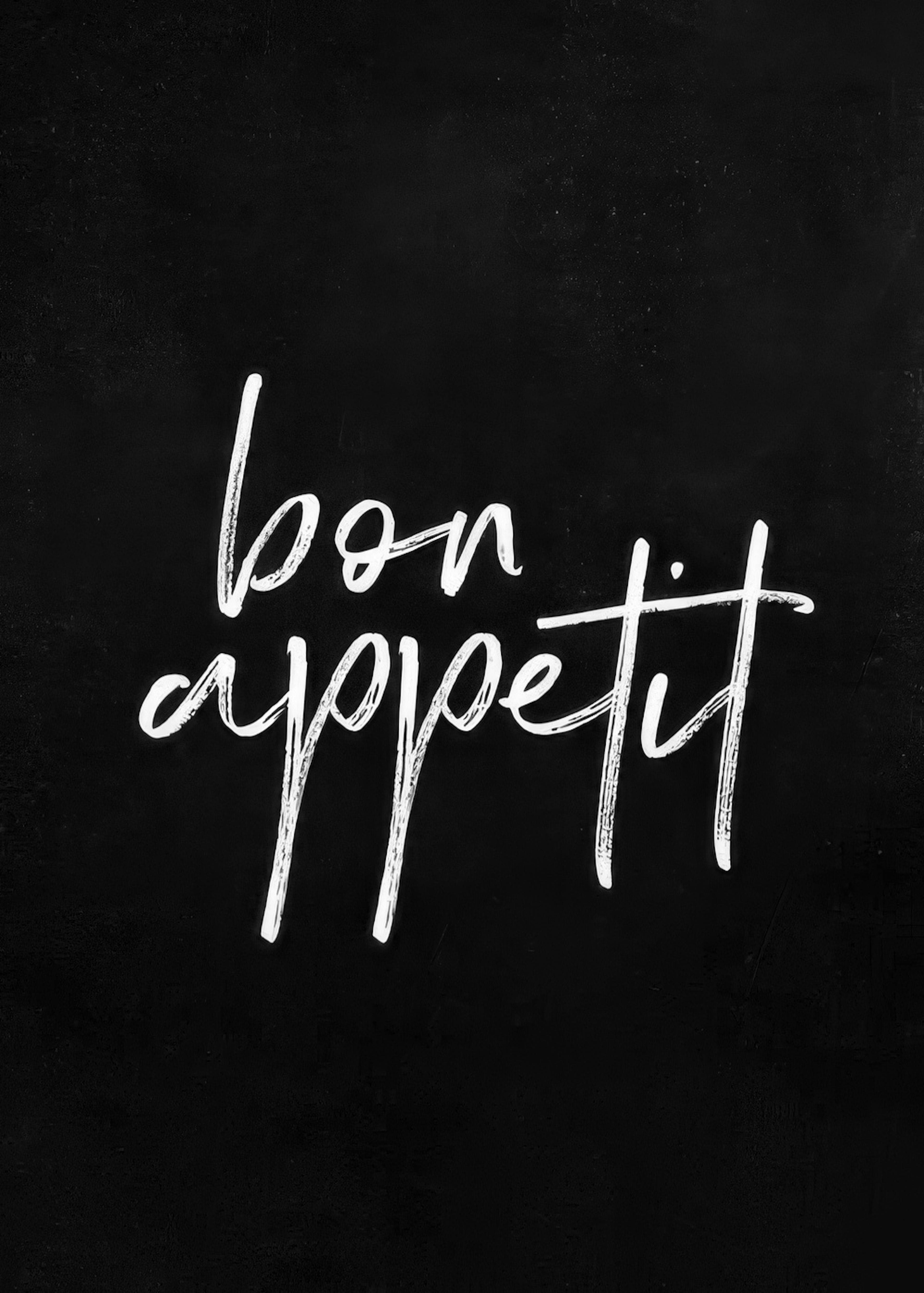 Bon Appetit Black Affiche 0