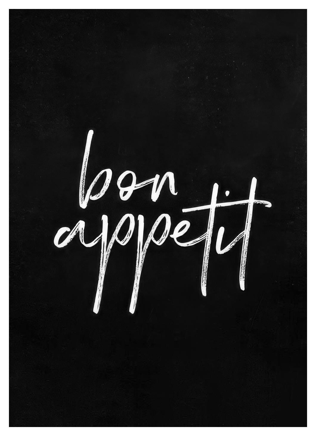 Bon Appetit Black Plakat (21x30 cm)- Plakaty z napisami