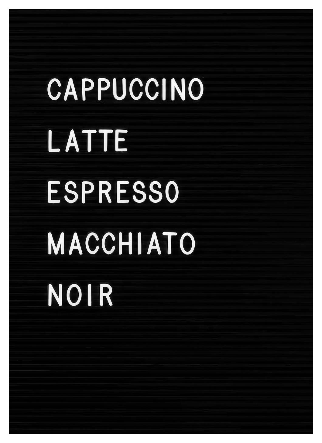 Prints - Coffee Chart Print (30x40 cm) - Text posters