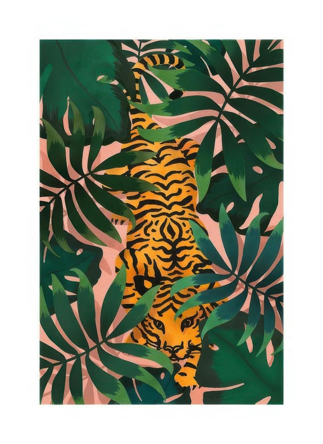 Prints - Tiger In Jungle Print (30x40 cm) - Animal art prints