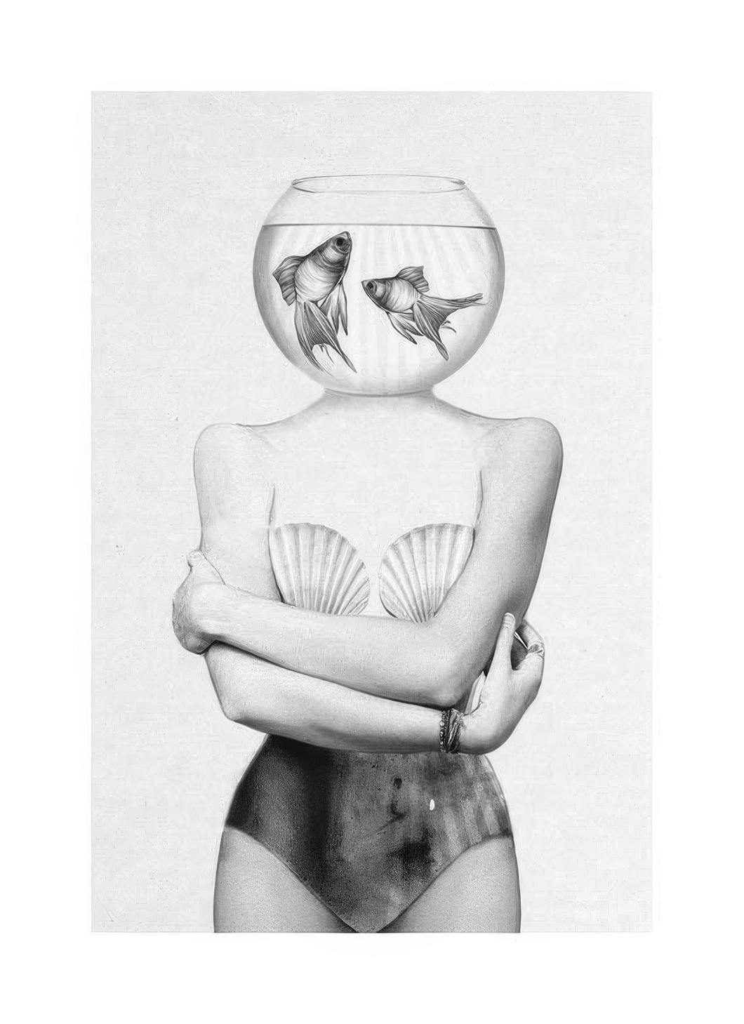 Fish Bowl Poster (50x70 cm)- Quadri e poster in bianco e nero