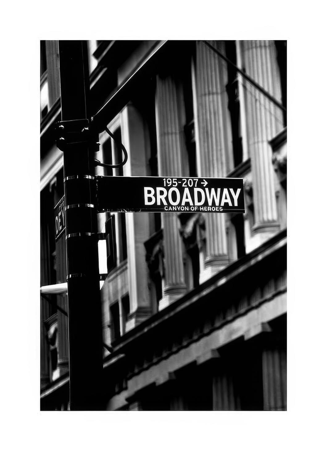 Prints - Broadway Print (50x70 cm) - Black & white prints