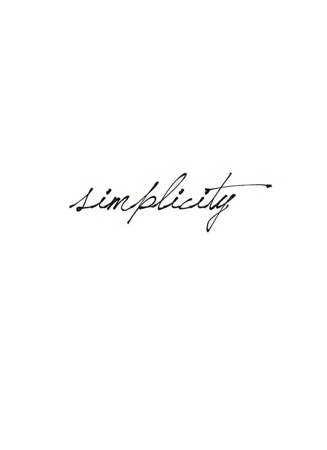 Prints - Simplicity Vit, Print (30x40 cm) - Text posters