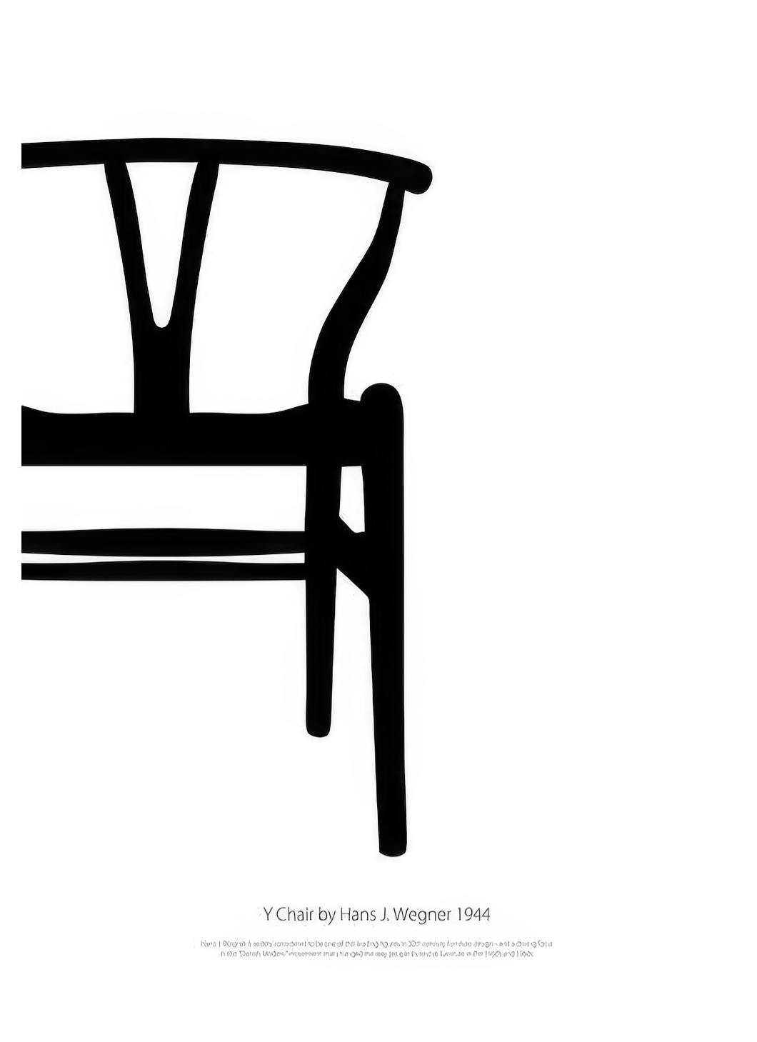 Y Chair Blackandwhite, Posters (30x40 cm) - Zwart wit posters