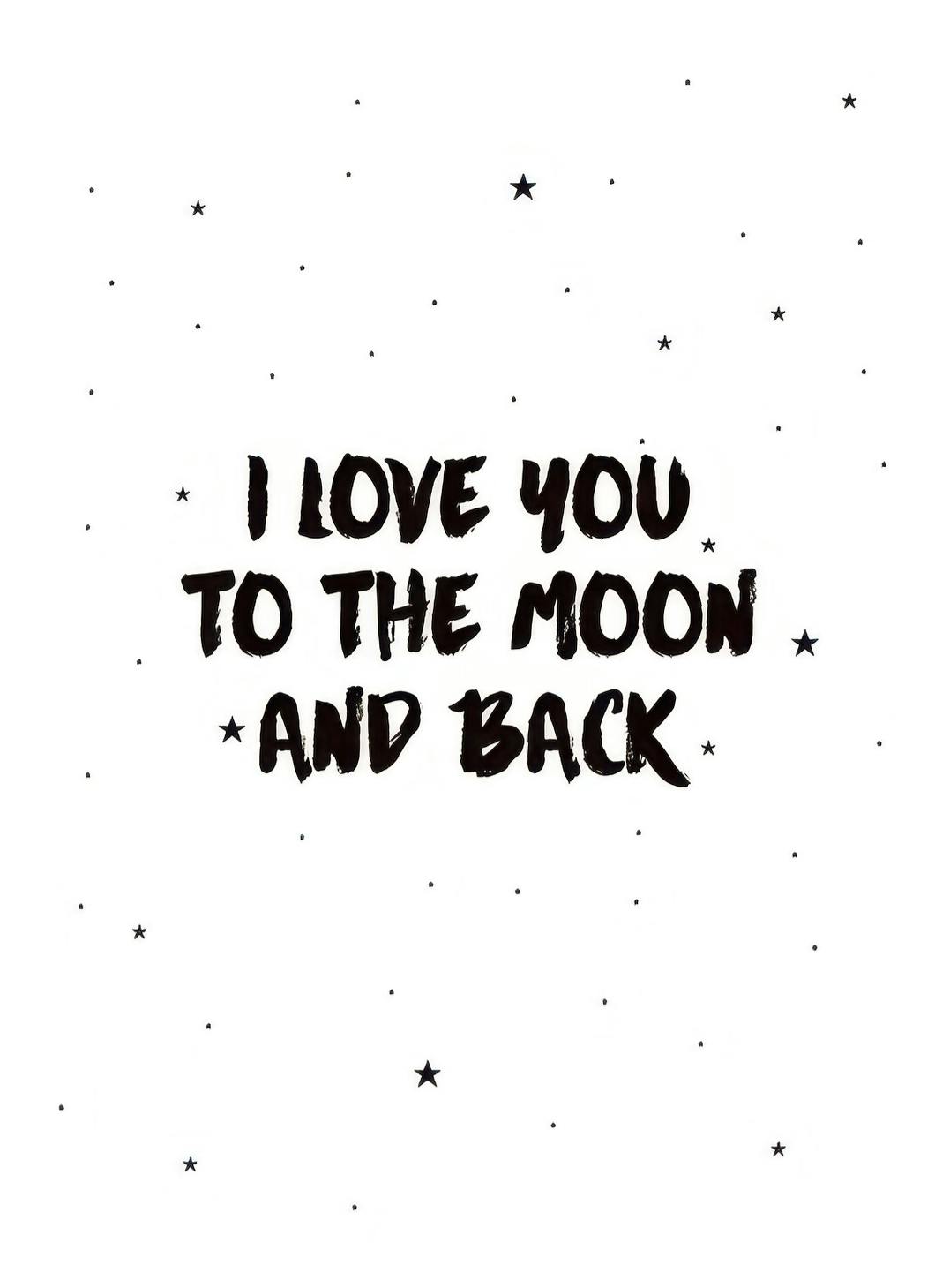 Moon And Back, Prints (21x30 cm) - Kinderposters