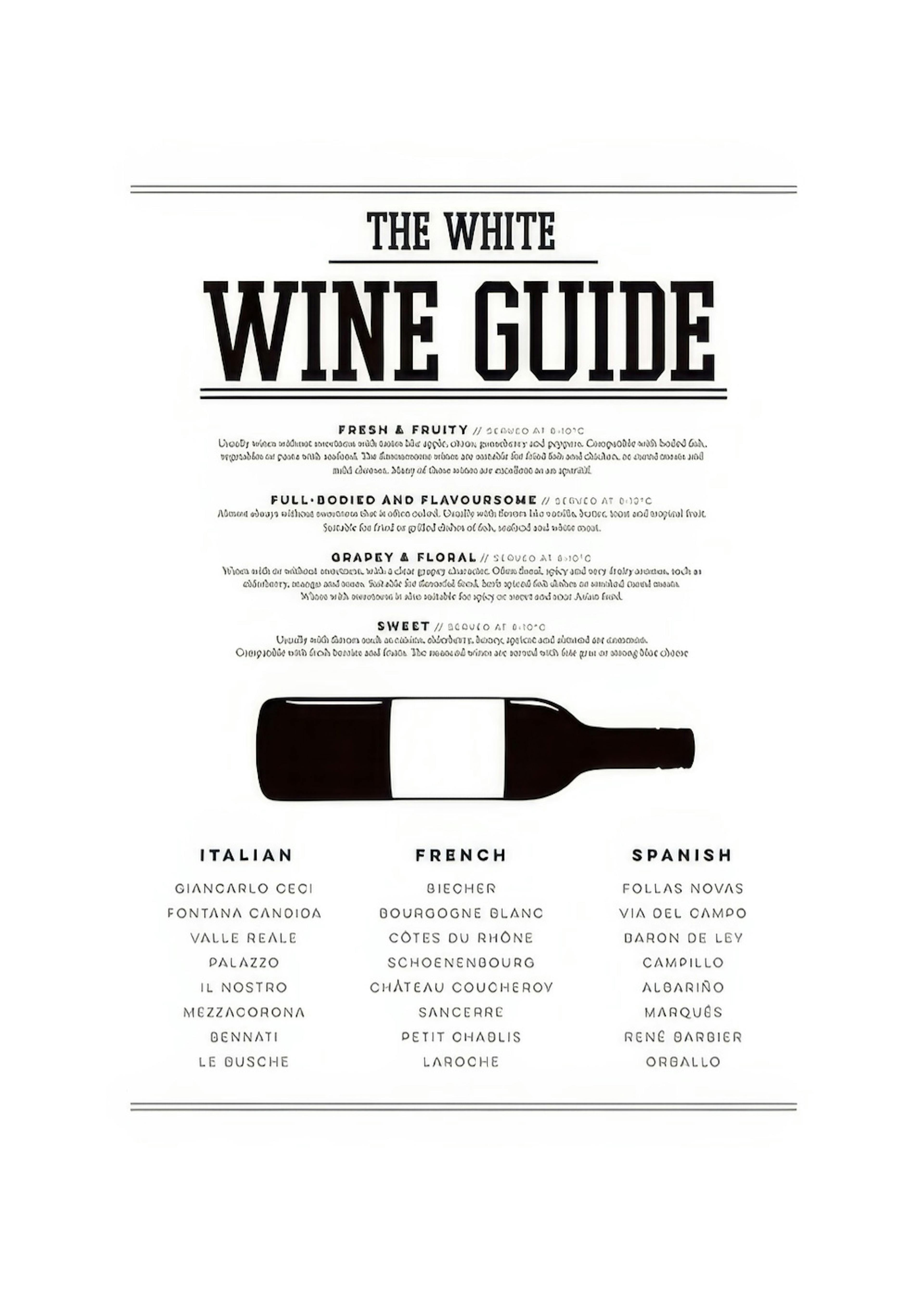 White Wine Guide, Plagát 0