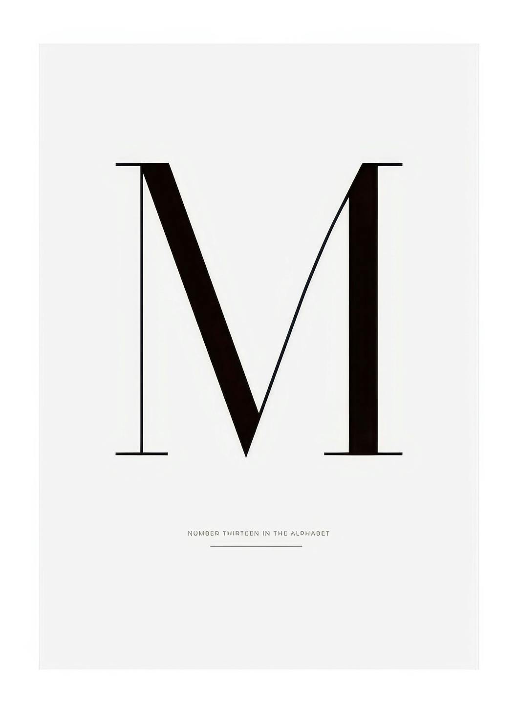 Graphic M, Poster (21x30 cm) -  Bilder und Poster mit Buchstaben