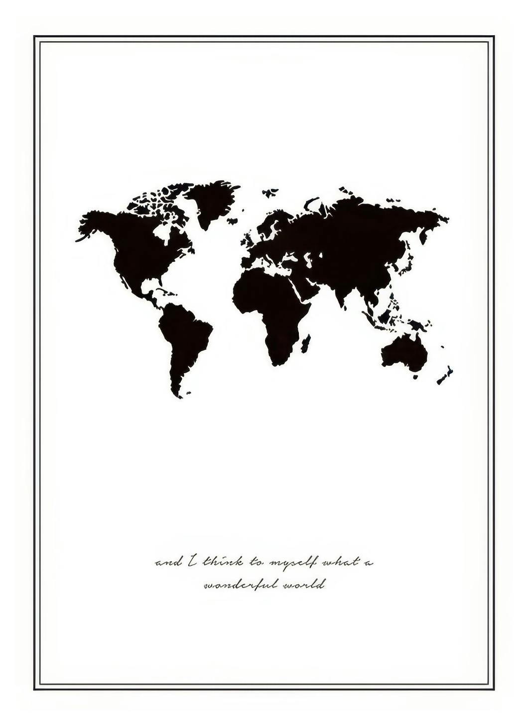 Prints - Wonderful World, Print (30x40 cm) - Maps and cities posters