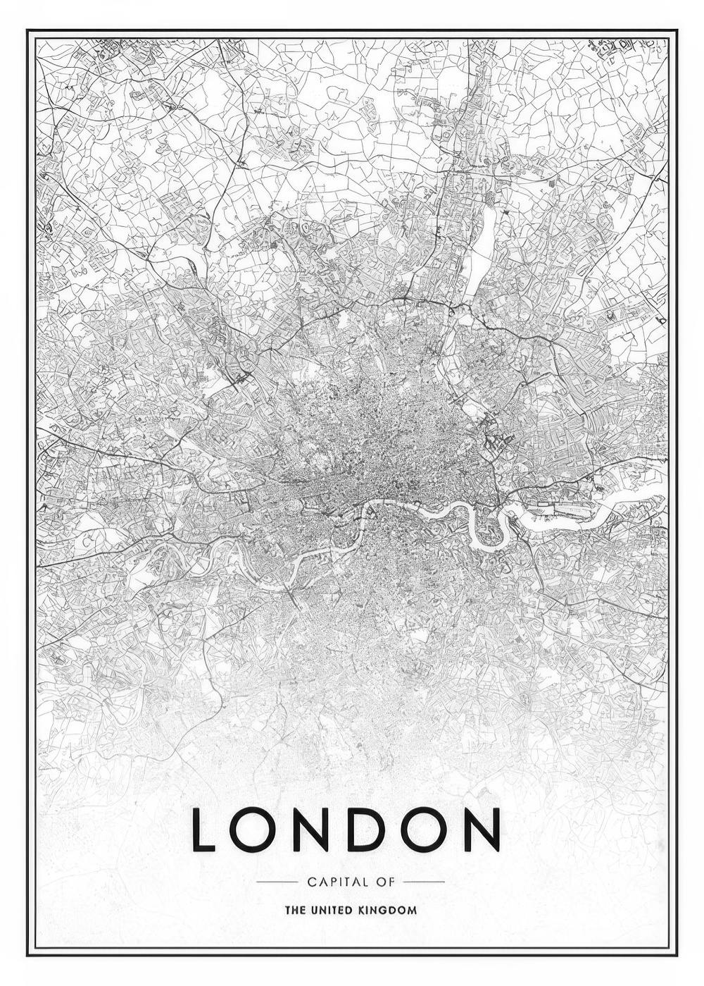 London Map Affiche 0