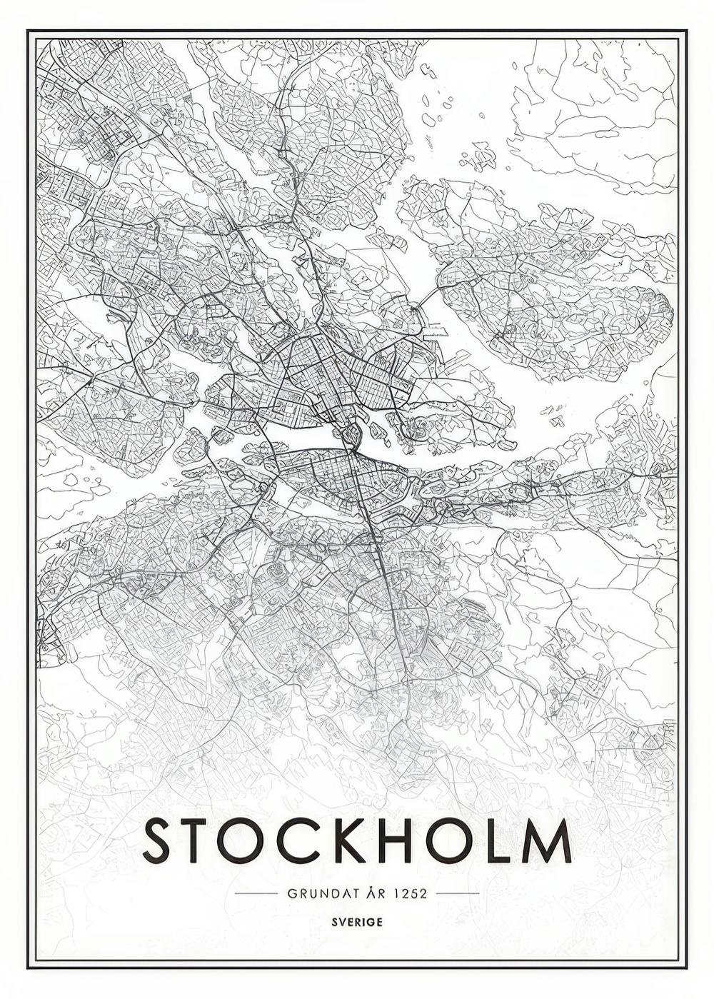 Stockholm Map Poster 0