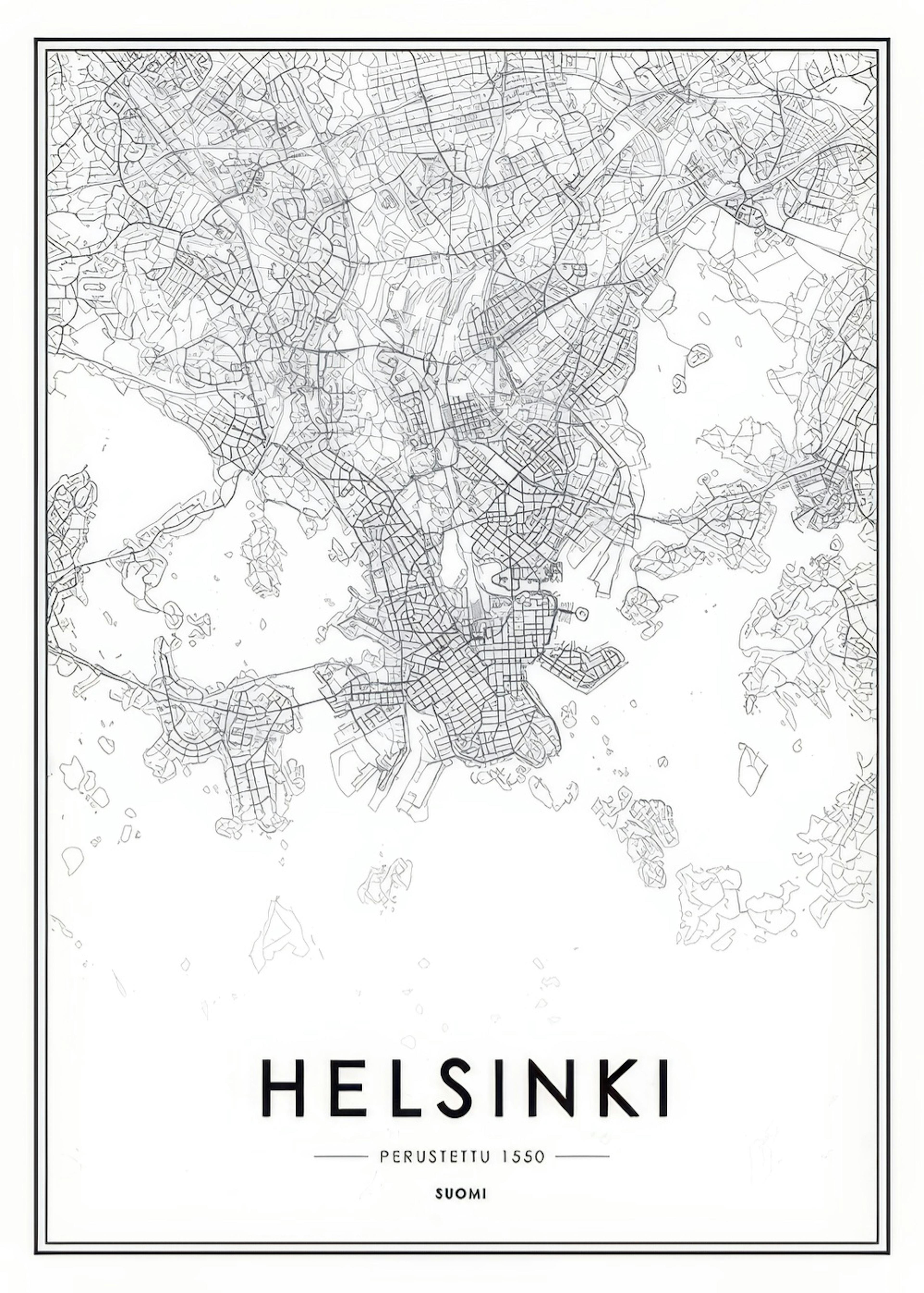 Helsinki Map, Print 0