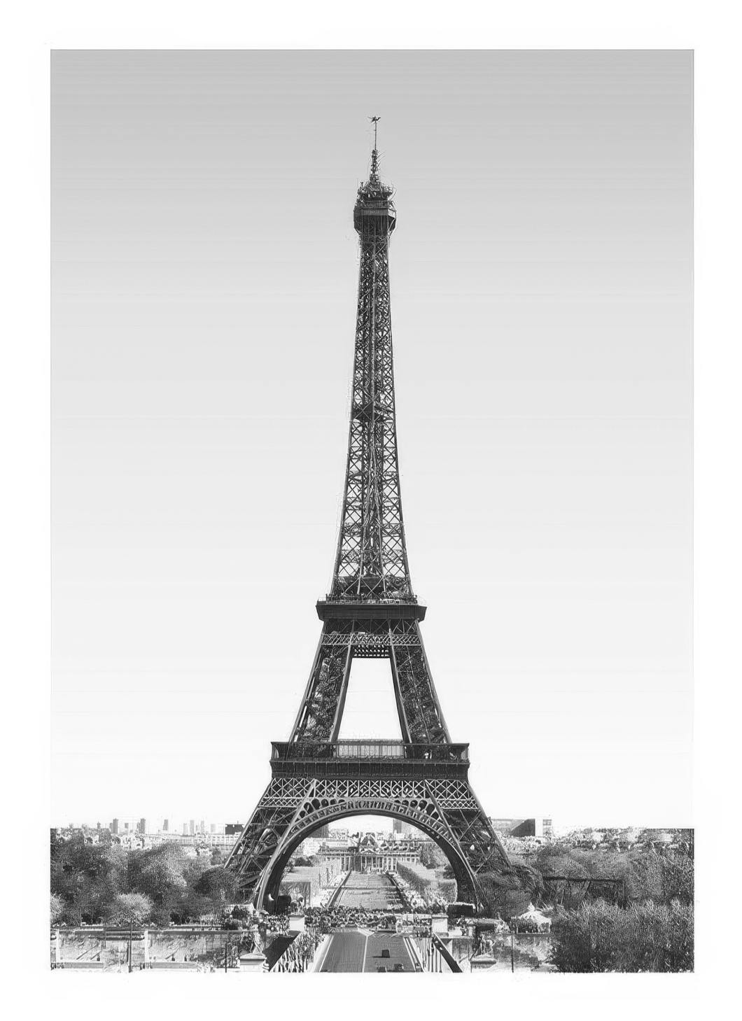 Eiffeltower, Plakat (30x40 cm)- Czarno-białe plakaty