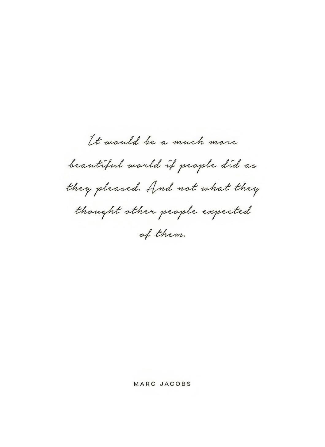 Marc Jacobs Beautiful Poster (50x70 cm)