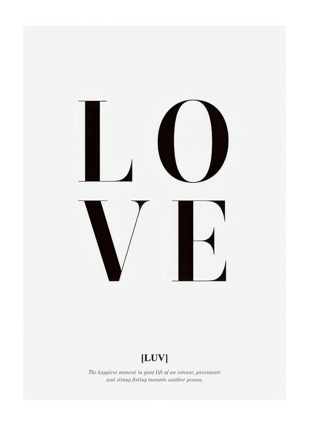 Love Text, Plakat (30x40 cm) - Plakater > Tekstplakater