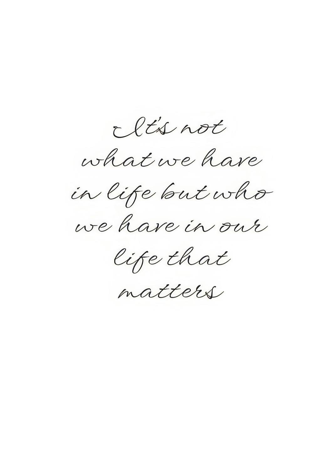 Its Not What We Have, Poster (50x70 cm) - Posters met tekst