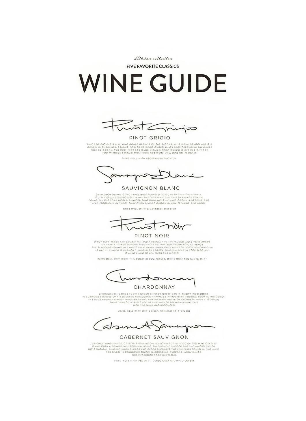 Five Wine Classics Poster (30x40 cm)