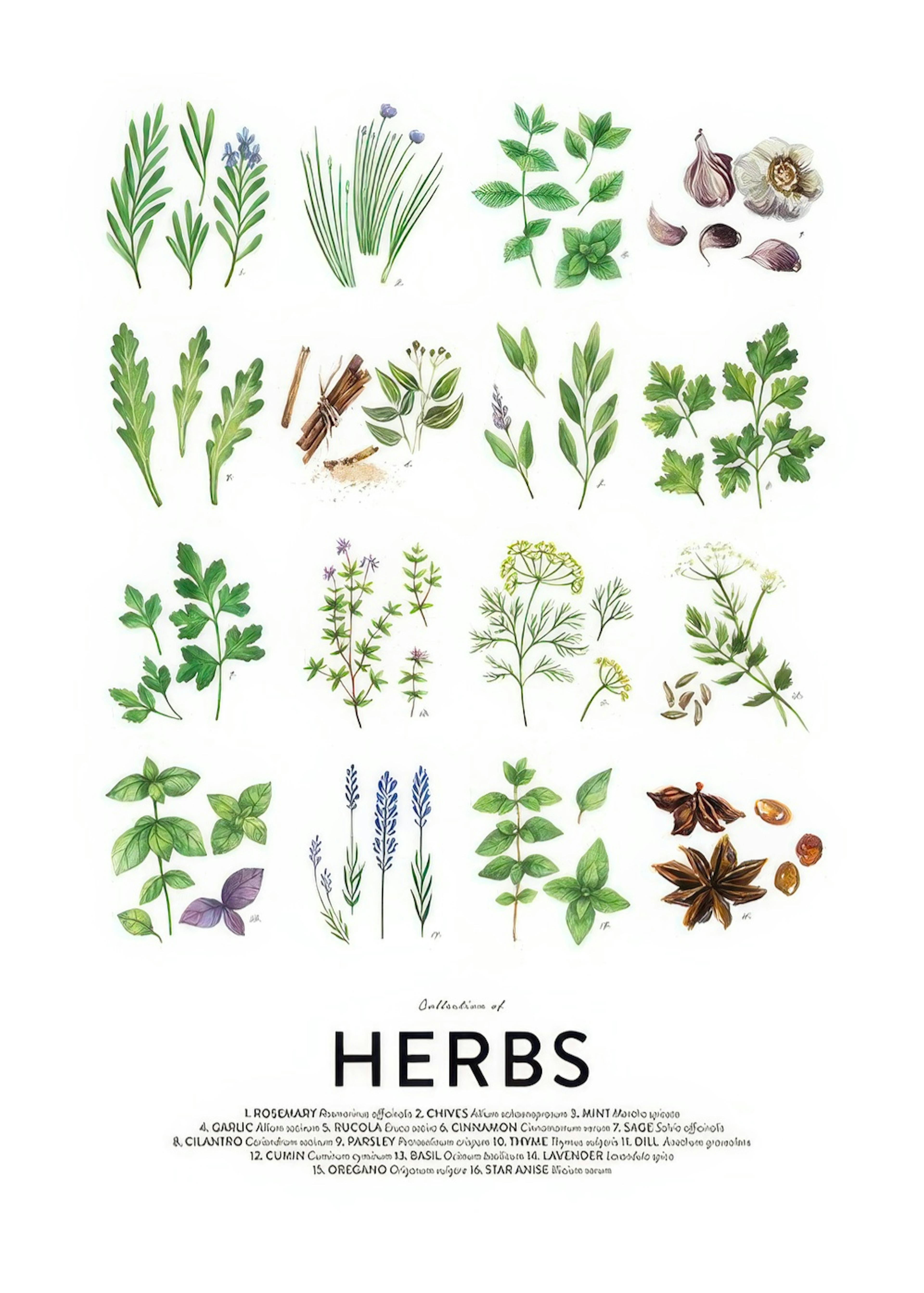 Culinary Herbs Poster 0