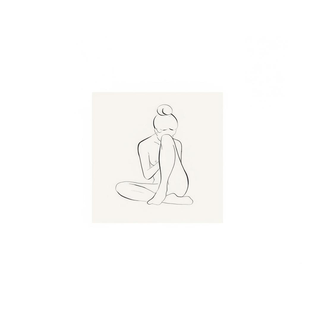 Bare Skin Illustration Poster (50x50 cm)