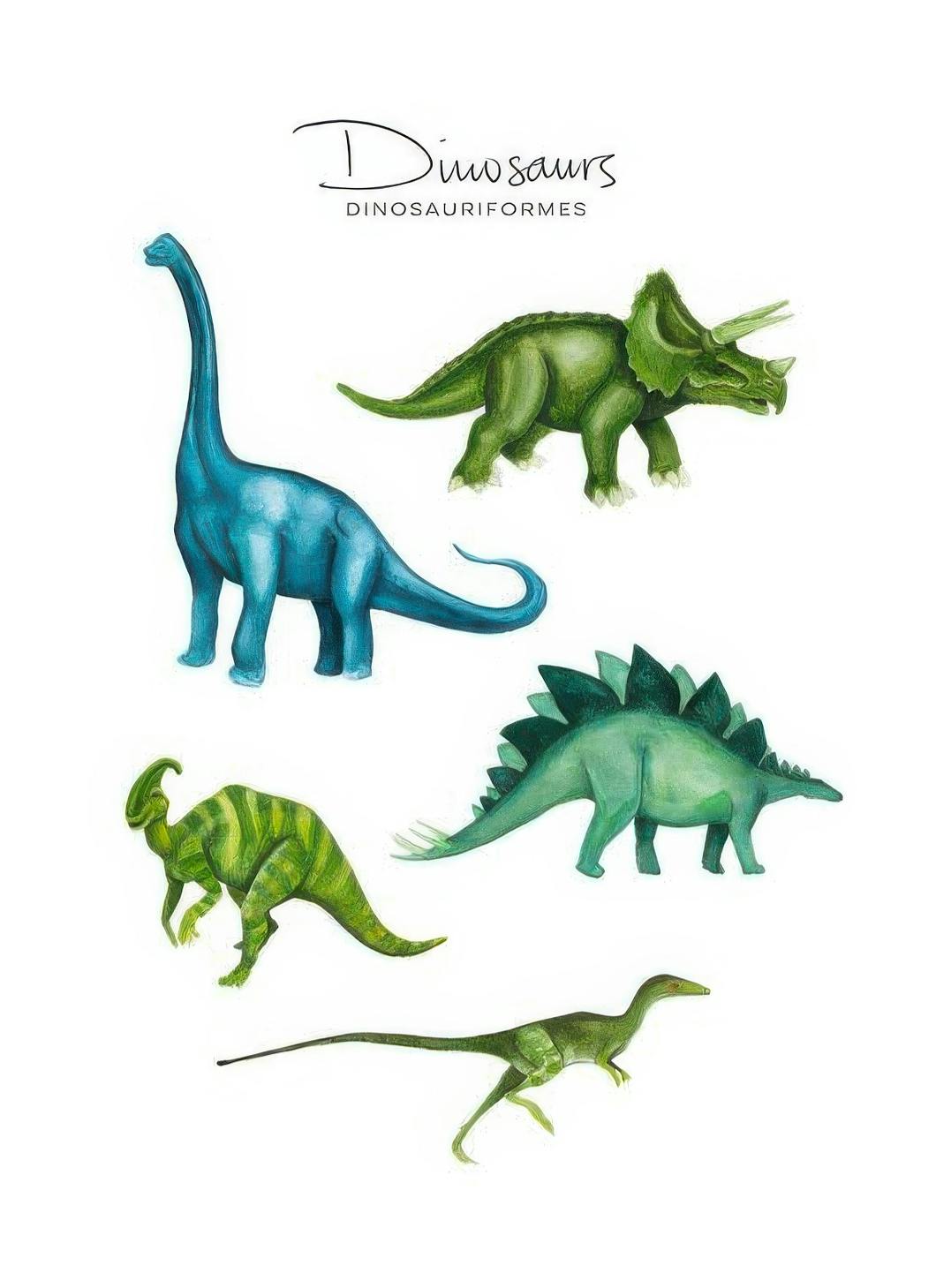 Dinosaurs Poster (30x40 cm) - Kinderposters