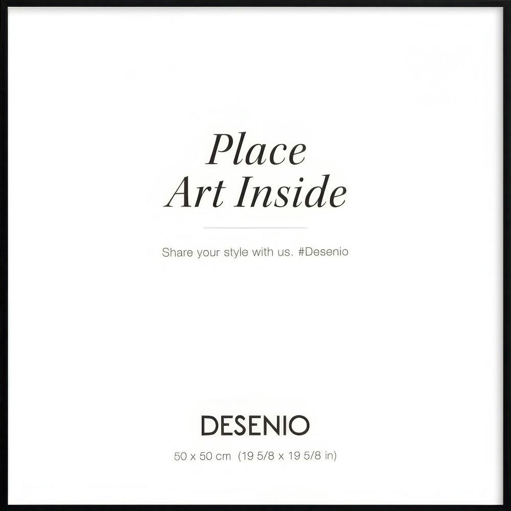 Black metal frame, perfect for displaying a poster or print, with a white background and Place Art Inside text.