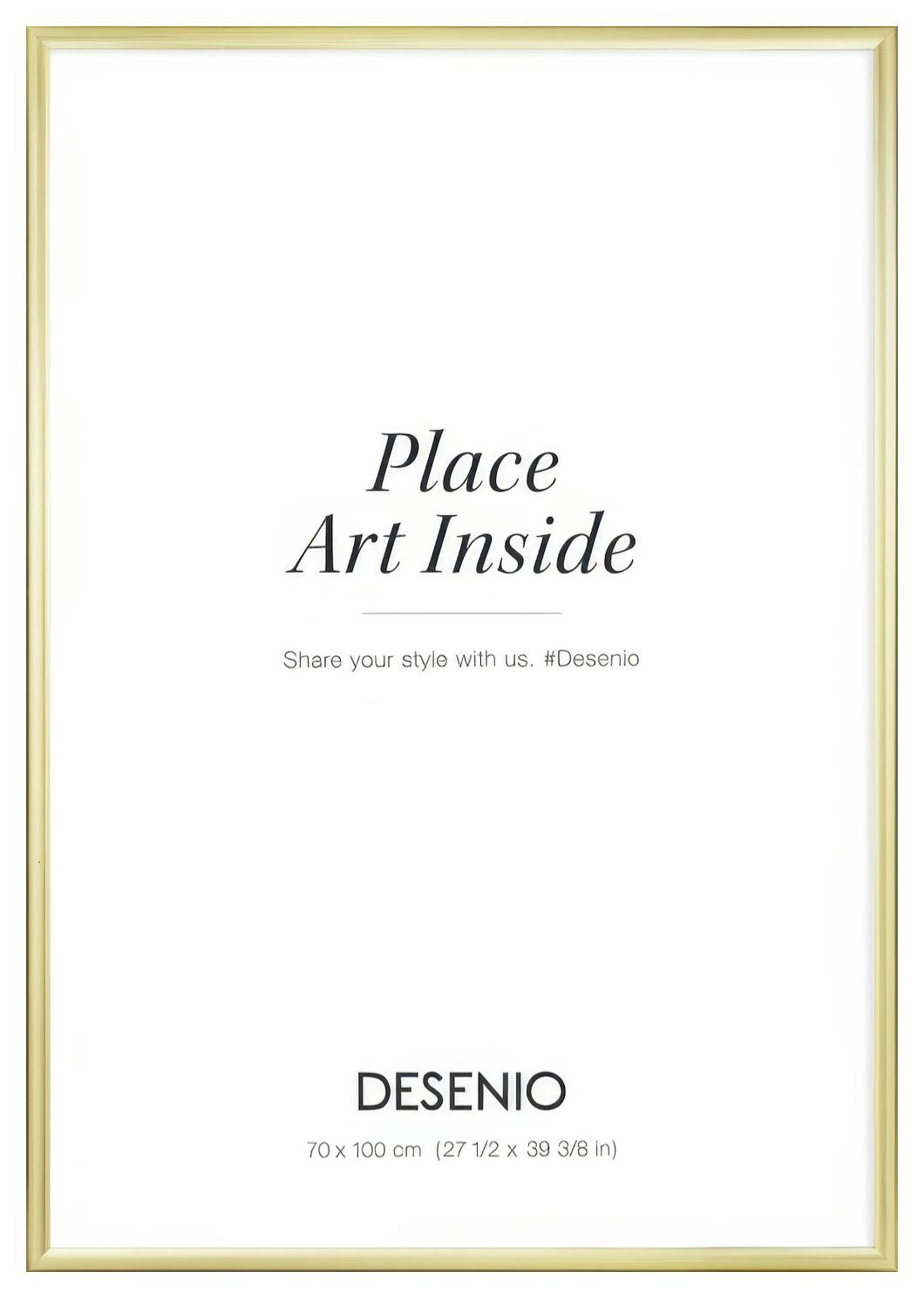 Picture frame gold, 70x100 plexi (70x100 cm)