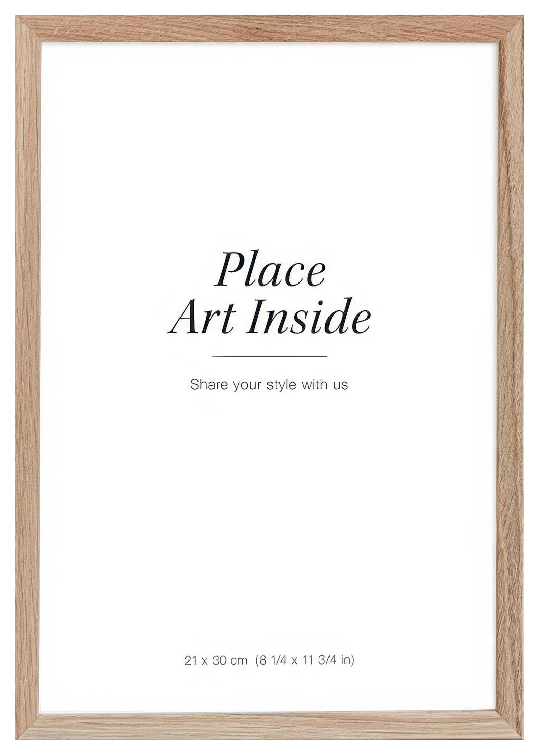 Oak picture frame, 21x30 plexi (21x30 cm)