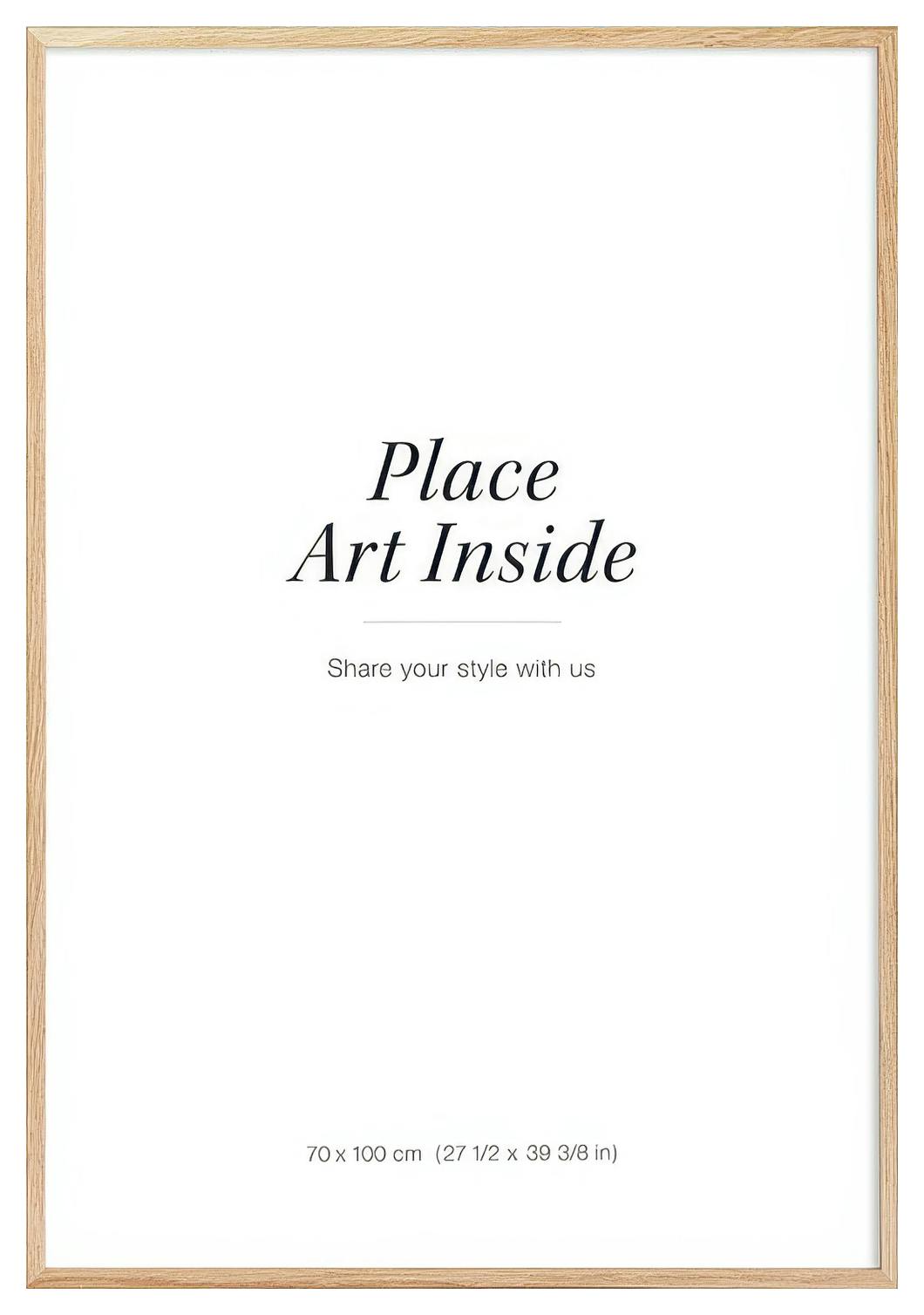 Oak picture frame, 70x100 plexi (70x100 cm)