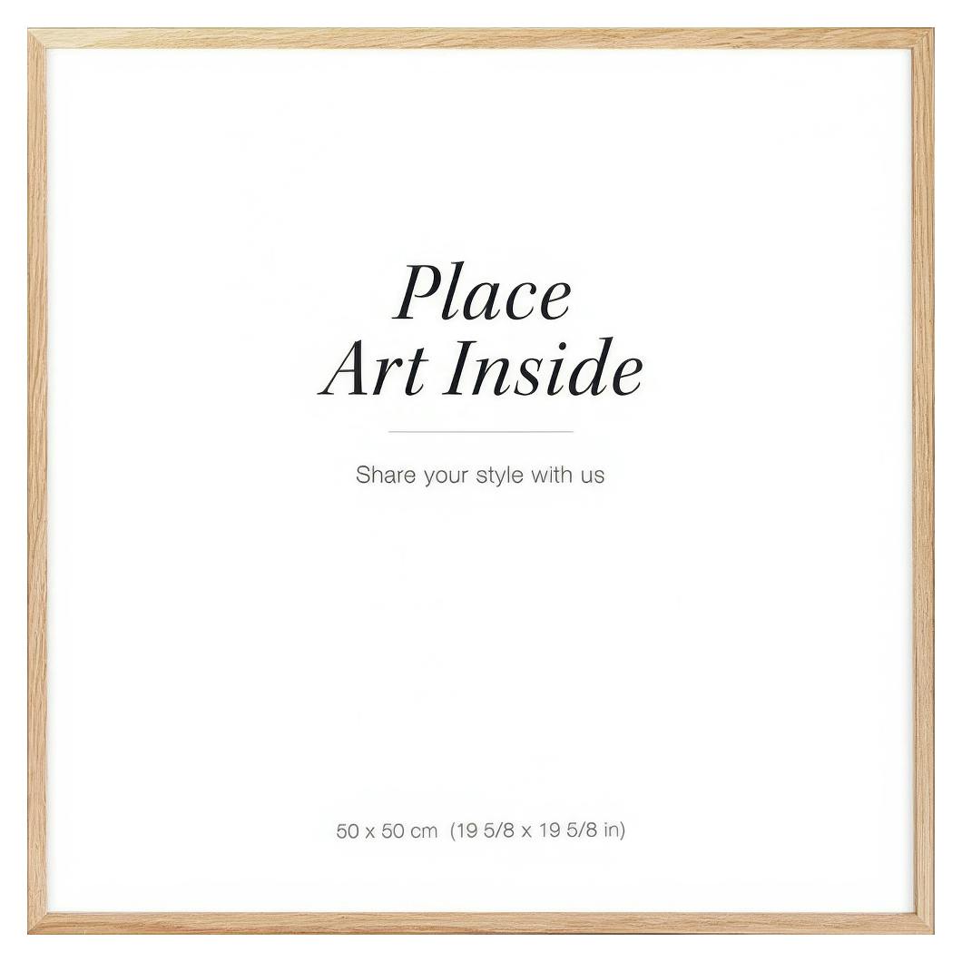Oak picture frame, 50x50 plexi (50x50 cm)