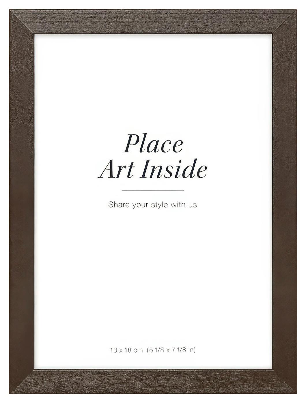 Picture frame in dark wood, 13x18 plexi (13x18 cm)