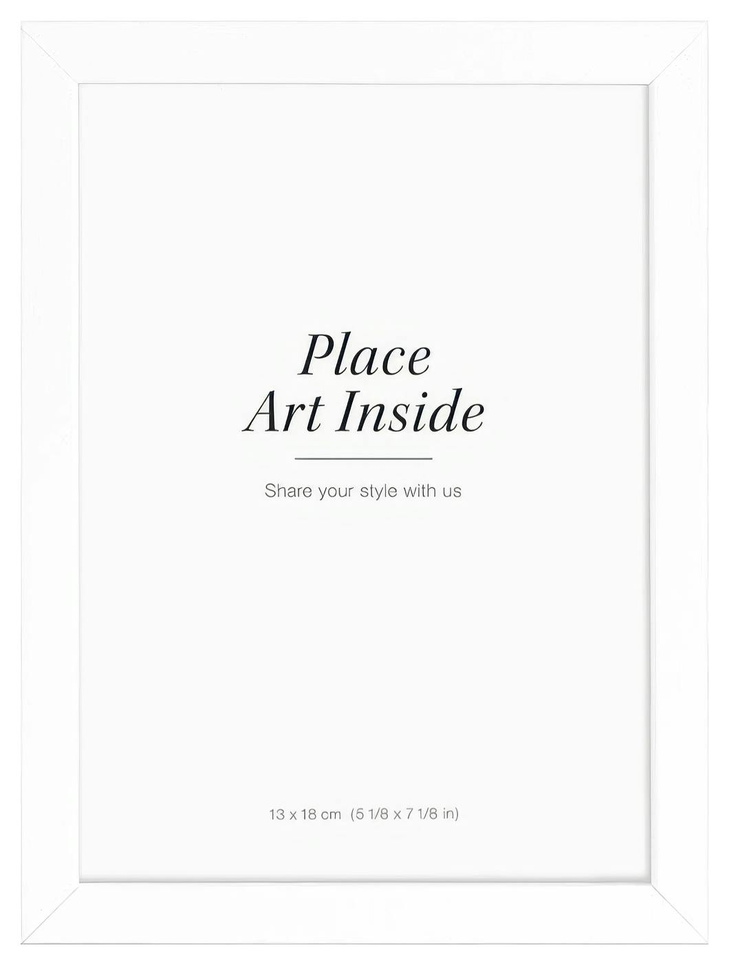 White picture frame, 13x18 plexi (13x18 cm)
