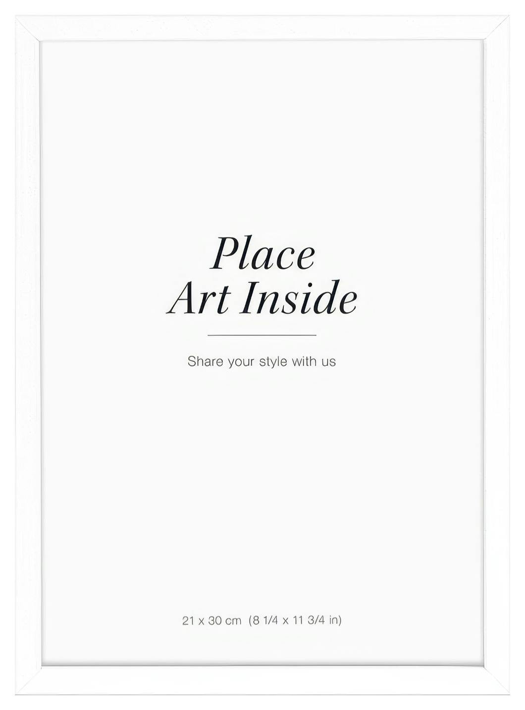 White picture frame, 21x30 plexi (21x30 cm)