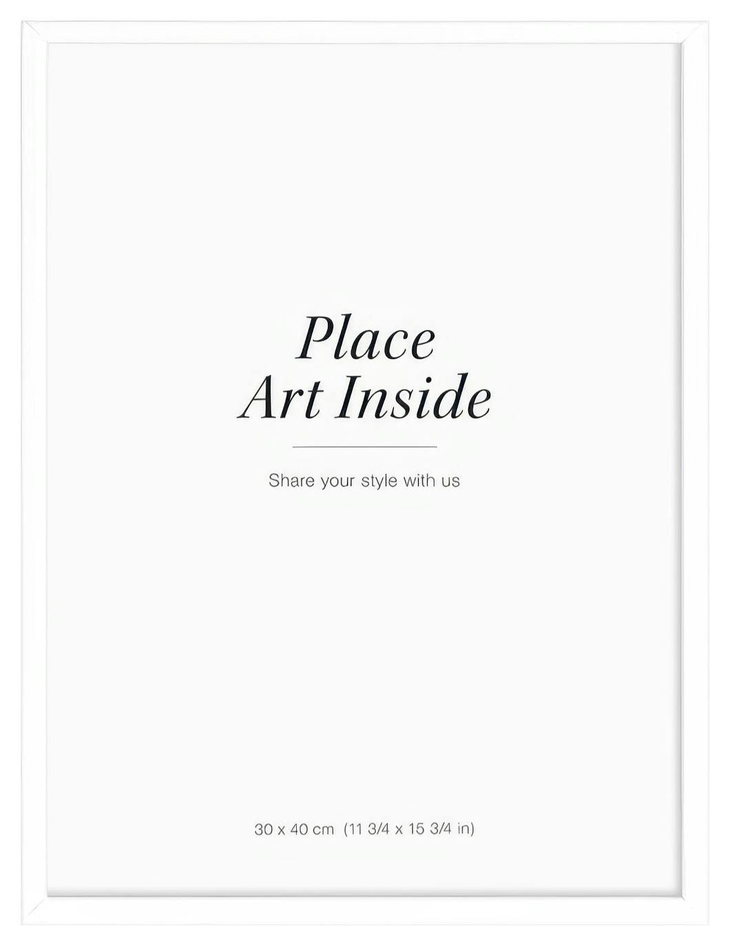 White picture frame, 30x40 plexi (30x40 cm)