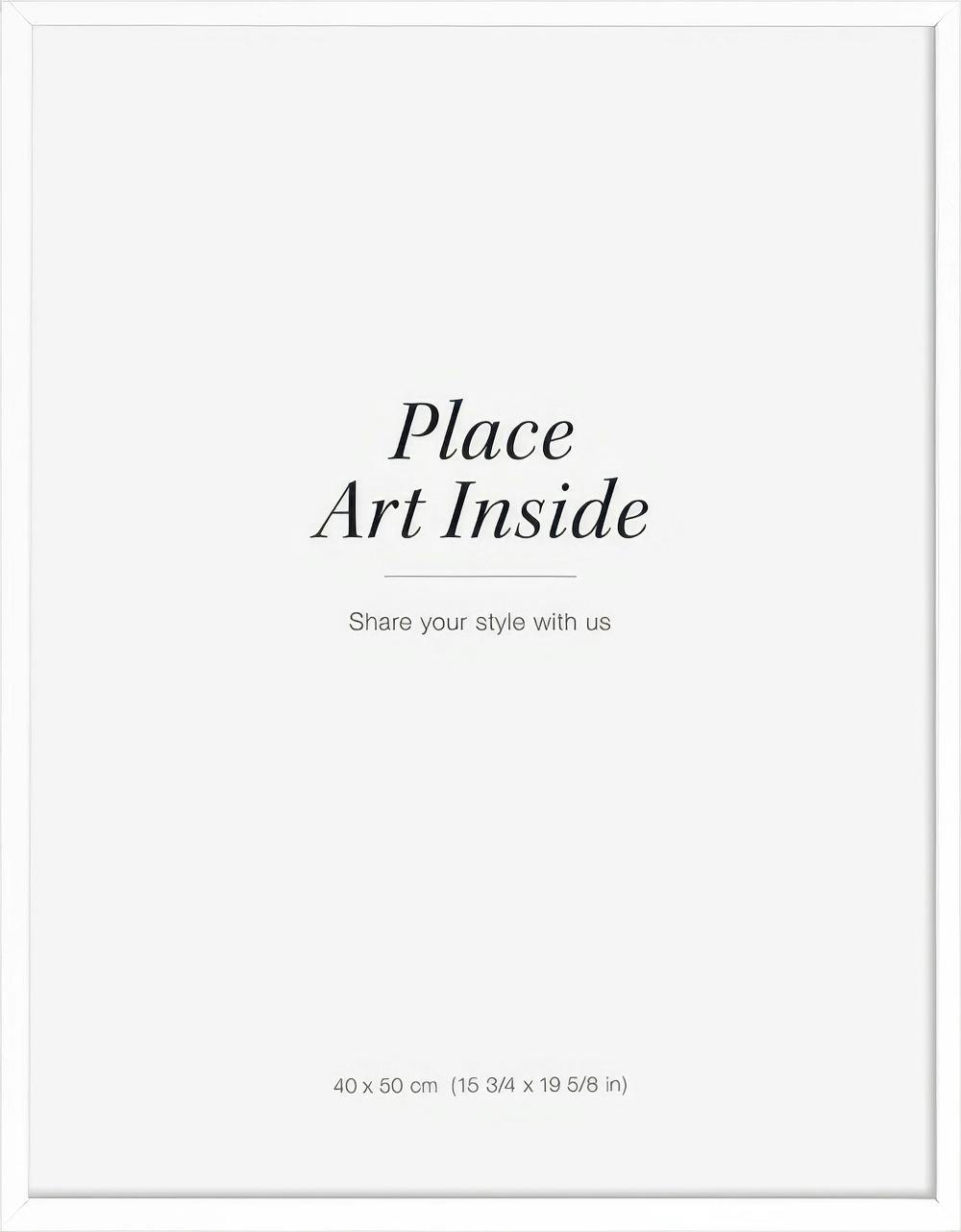 Witte houten wissellijst met strak en tijdloos design, ideaal voor posters en kunstwerken.