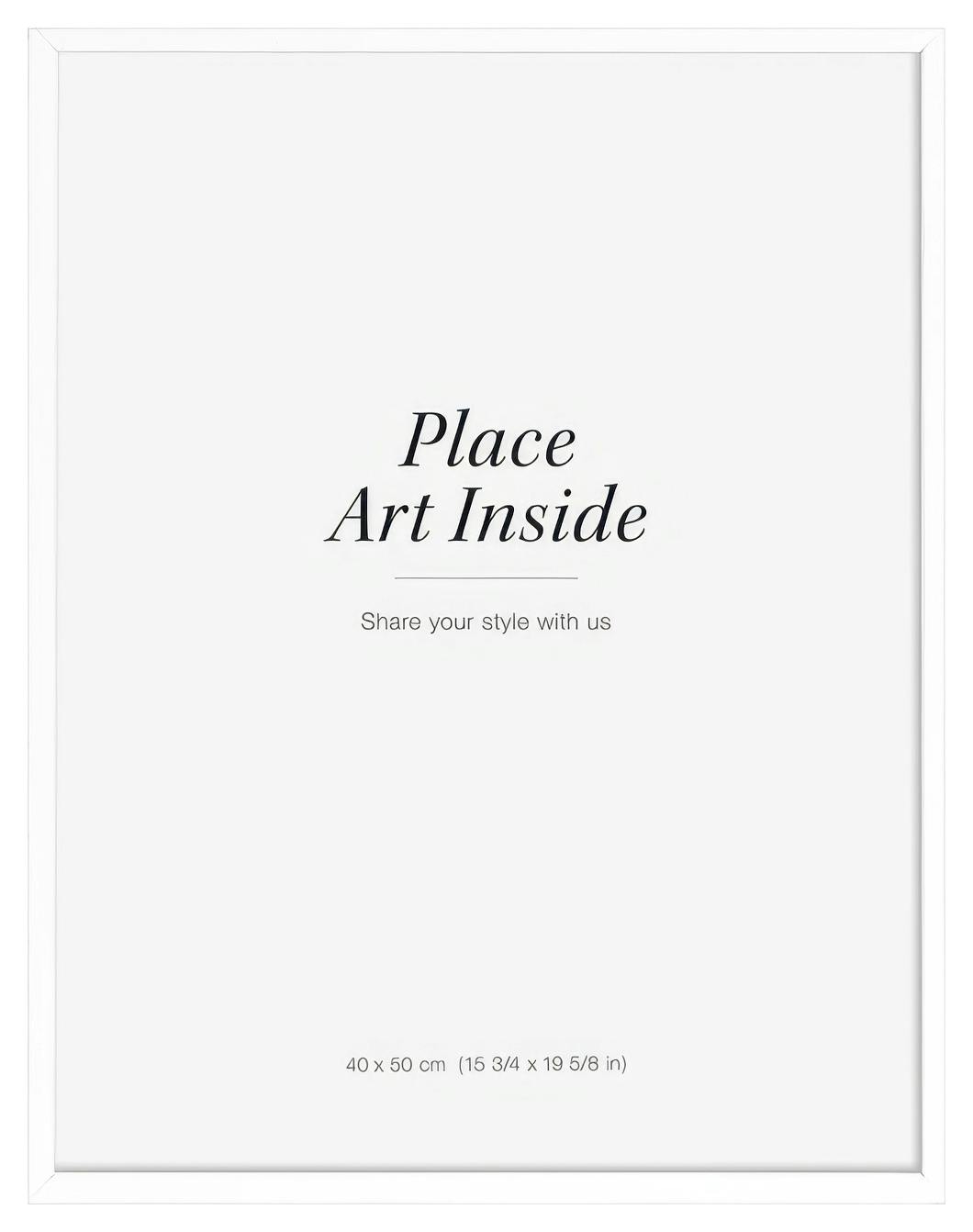 White picture frame, 40x50 plexi (40x50 cm)