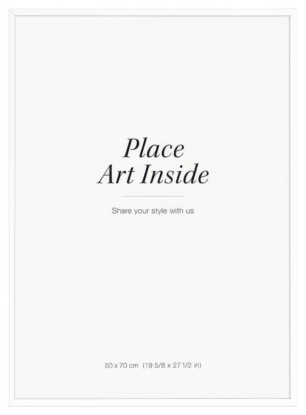White picture frame, 50x70 plexi (50x70 cm)