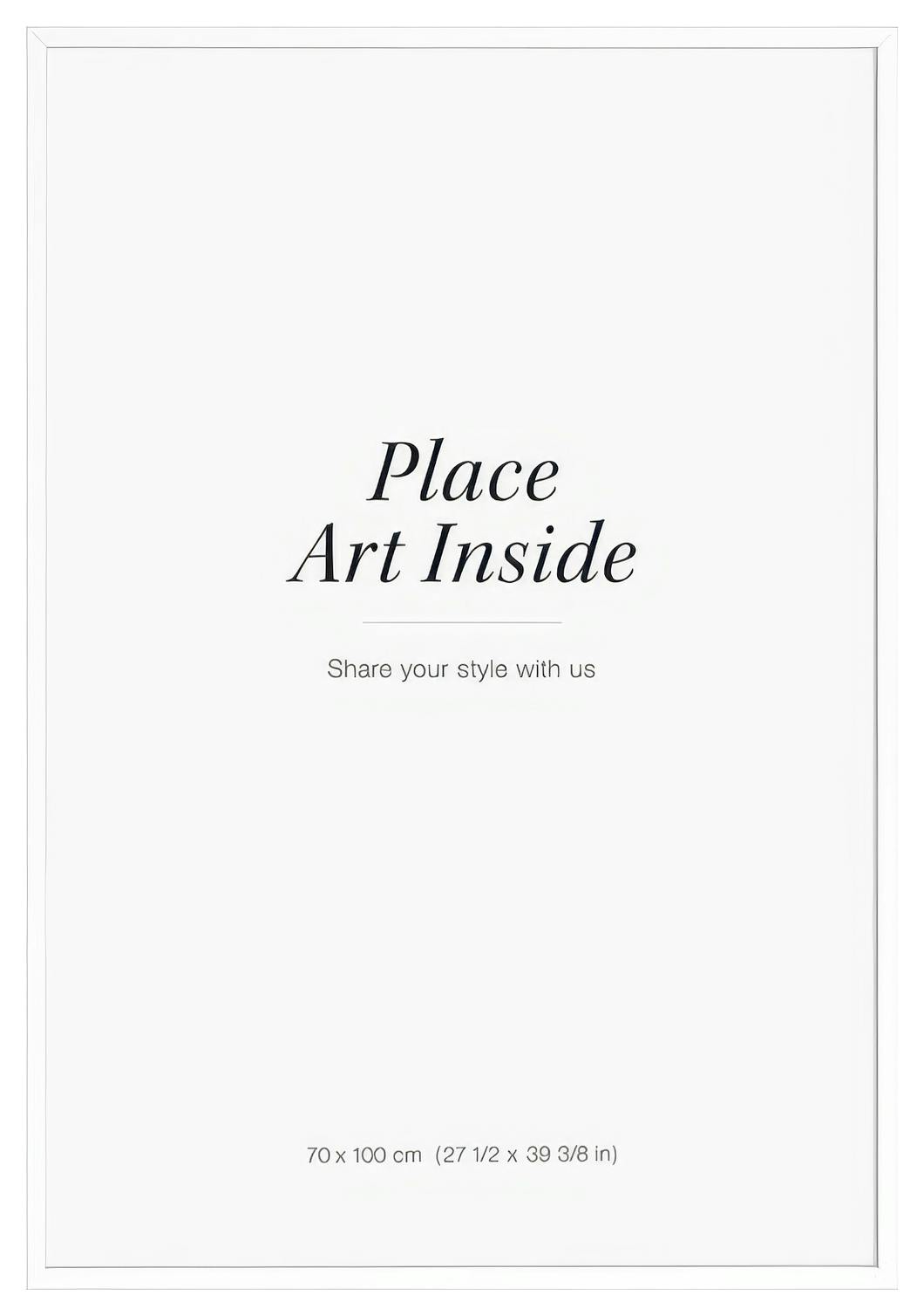 White picture frame, 70x100 plexi (70x100 cm)