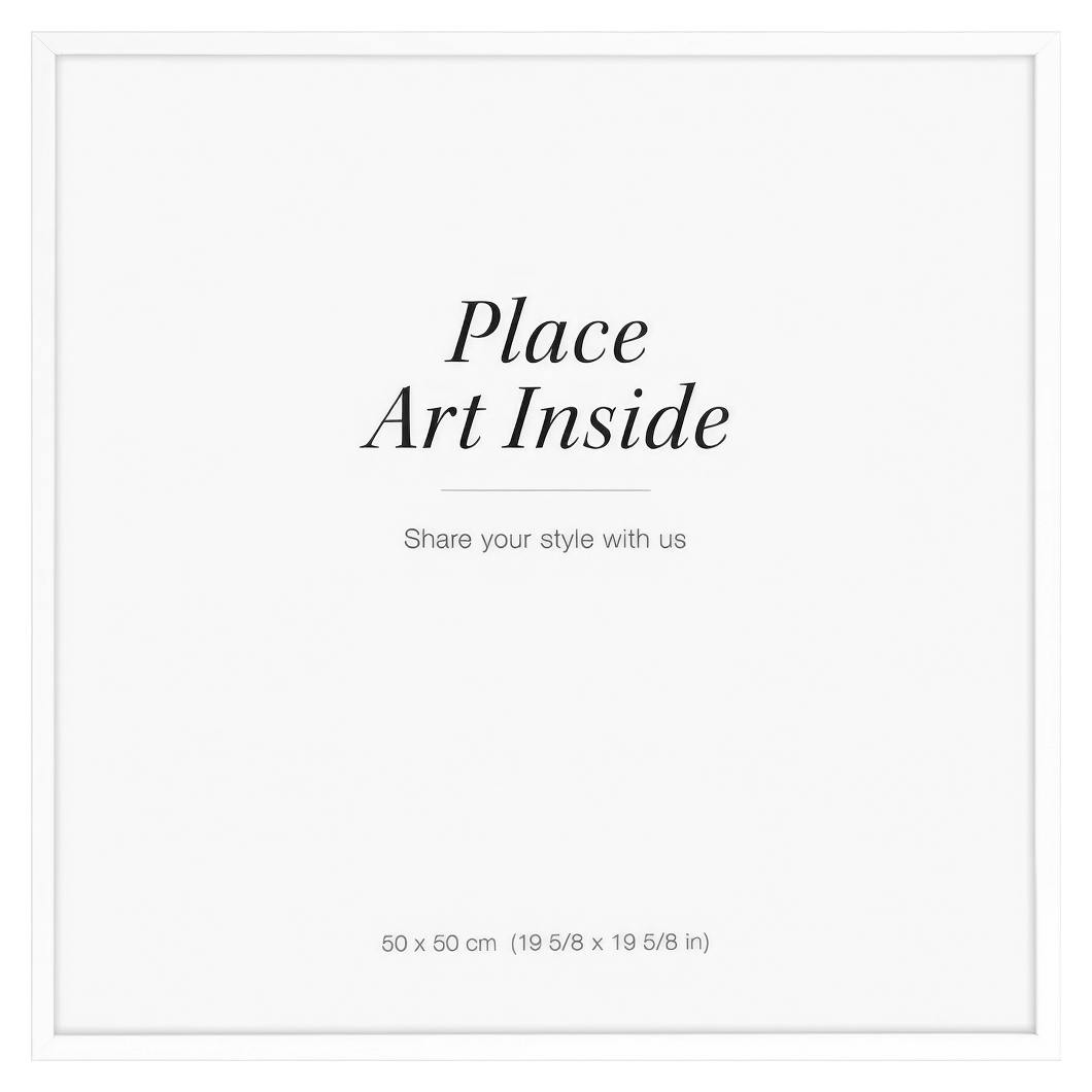 White picture frame, 50x50 plexi (50x50 cm)