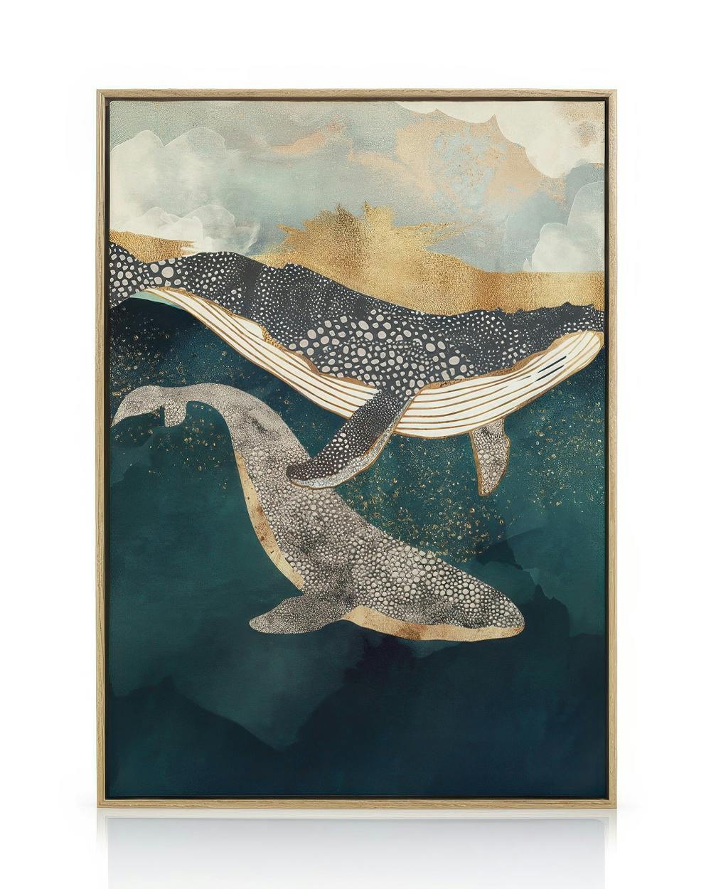 Bond II Canvas print (50x70 cm - Oak Frame)