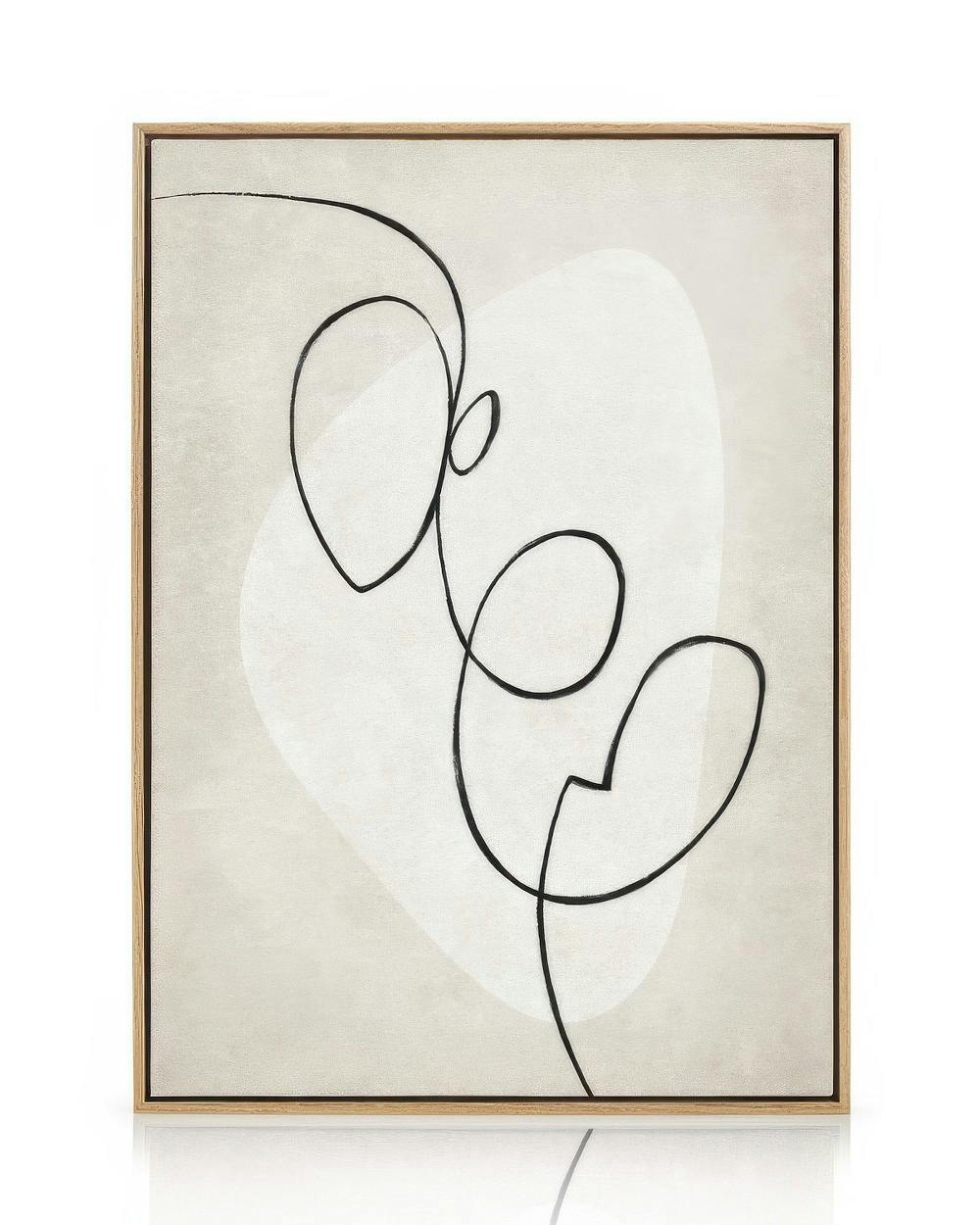 Artful Lines No1 Obraz na płótnie (50x70 cm - Ramka dębowa)