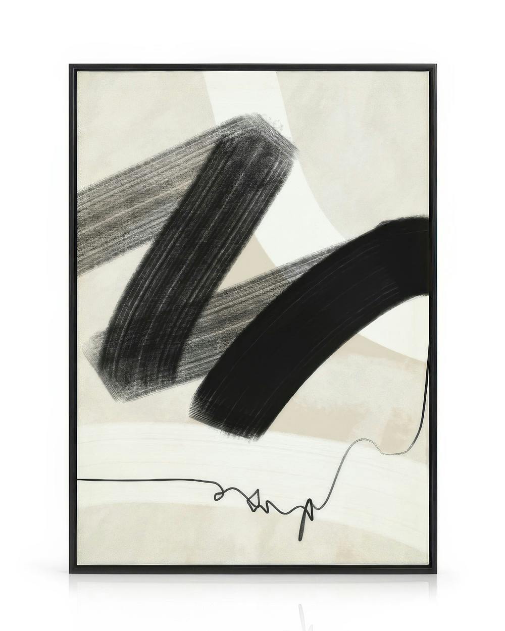 Abstract Wave No1 Canvas (50x50 cm - Fotolijst Zwart)