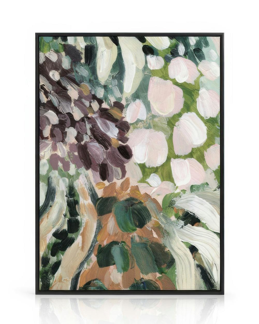 Acrylic Garden No2 Canvas (50x70 cm - Fotolijst Zwart)