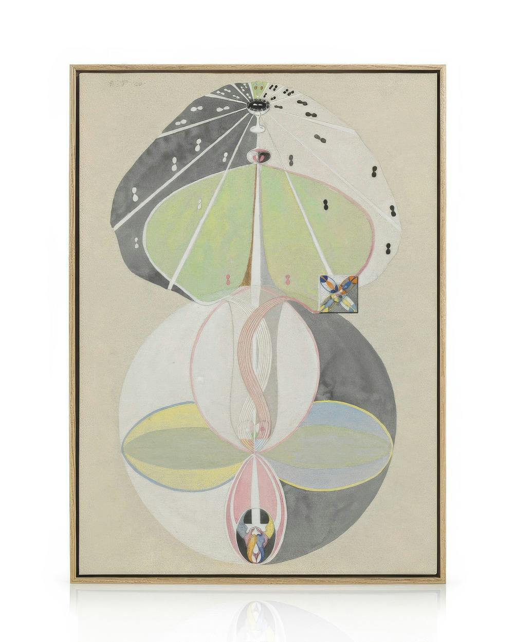 Obraz na płótnie - Hilma Af Klint - Tree of Knowledge, No. 5 (50x70 cm - Ramka dębowa)