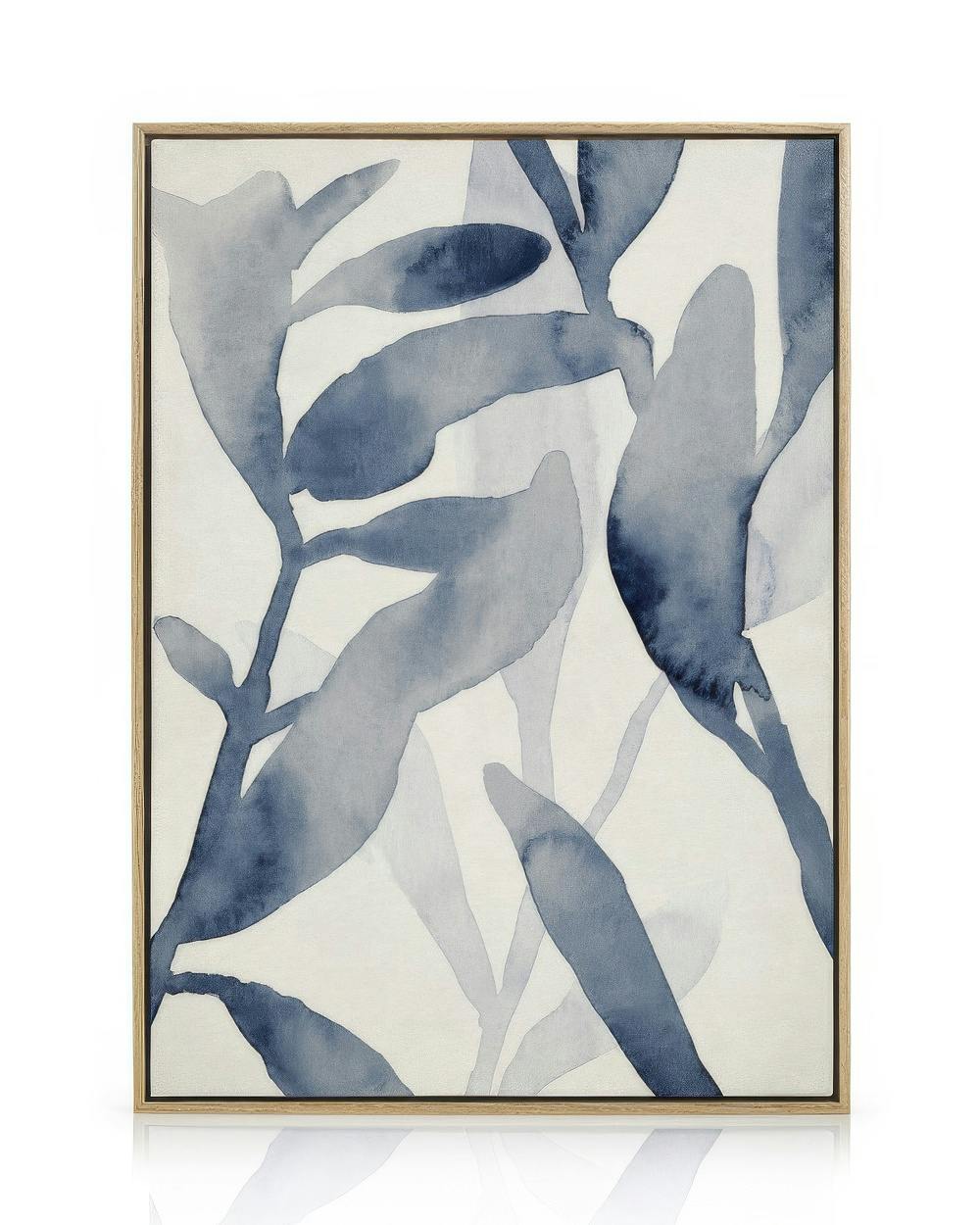 Aquatic Greenery No1 Canvas (50x50 cm - Fotolijst Eiken)